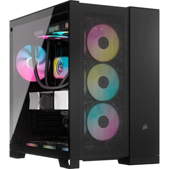 PC Case - Black - Corsair 6500D AIRFLOW Mid-Tower Dual Chamber - Best Price in Pakistan