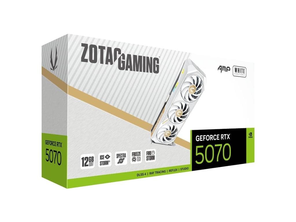 ZOTAC GeForce RTX 5070 AMP White Edition 12GB 192BIT DDR7