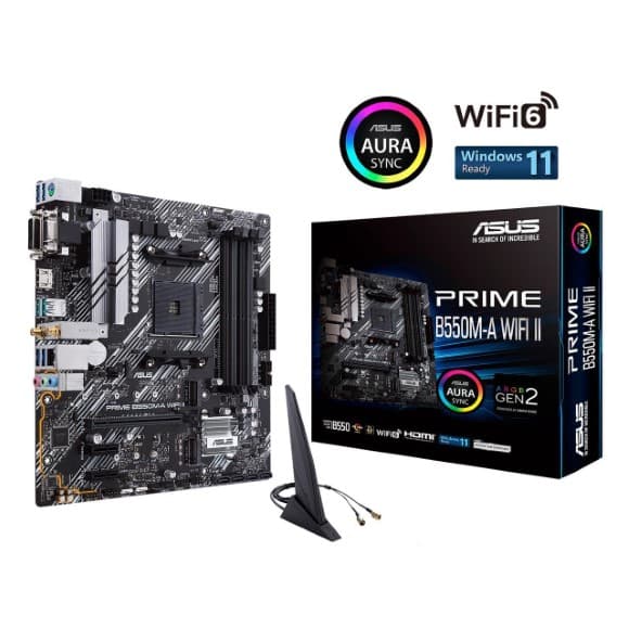ASUS Prime B550M-A WiFi II mATX AMD AM4 Motherboard