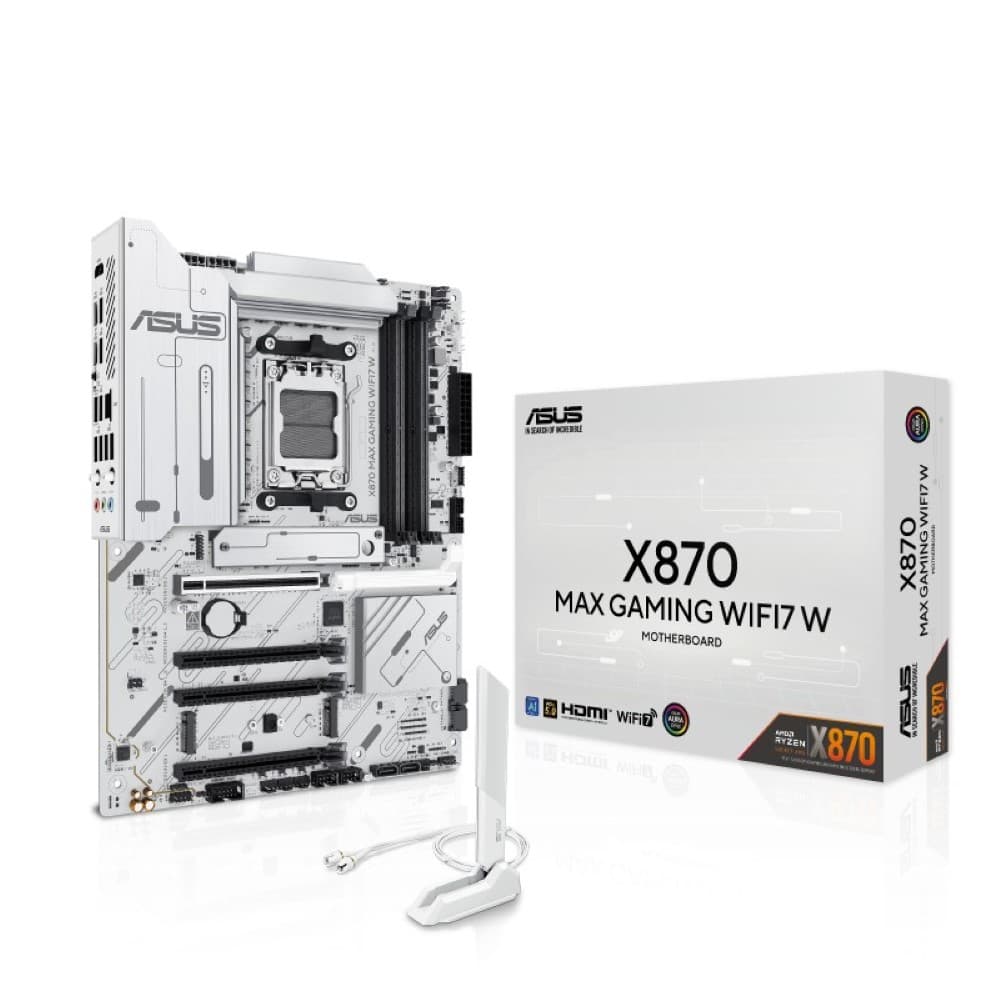 ASUS X870 MAX GAMING WIFI7 White AMD AM5 ATX Motherboard