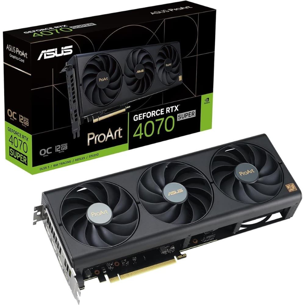 ASUS ProArt GeForce RTX 4070 Super 12GB OC Edition GDDR6X 192-bit PCI Express 4.0 x16 GPU