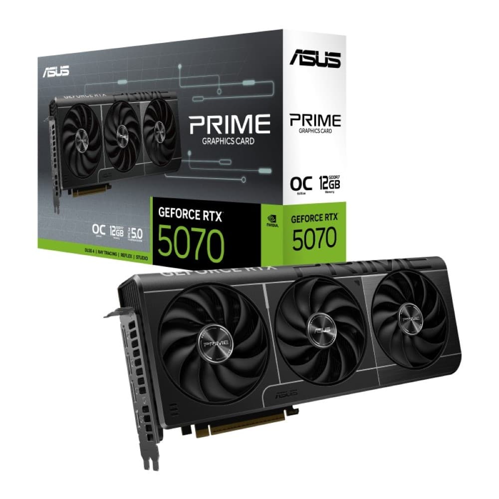 ASUS PRIME GeForce RTX 5070 OC 12GB 192-Bit GDDR7 PCI Express 5.0 DLSS 4.0 GPU