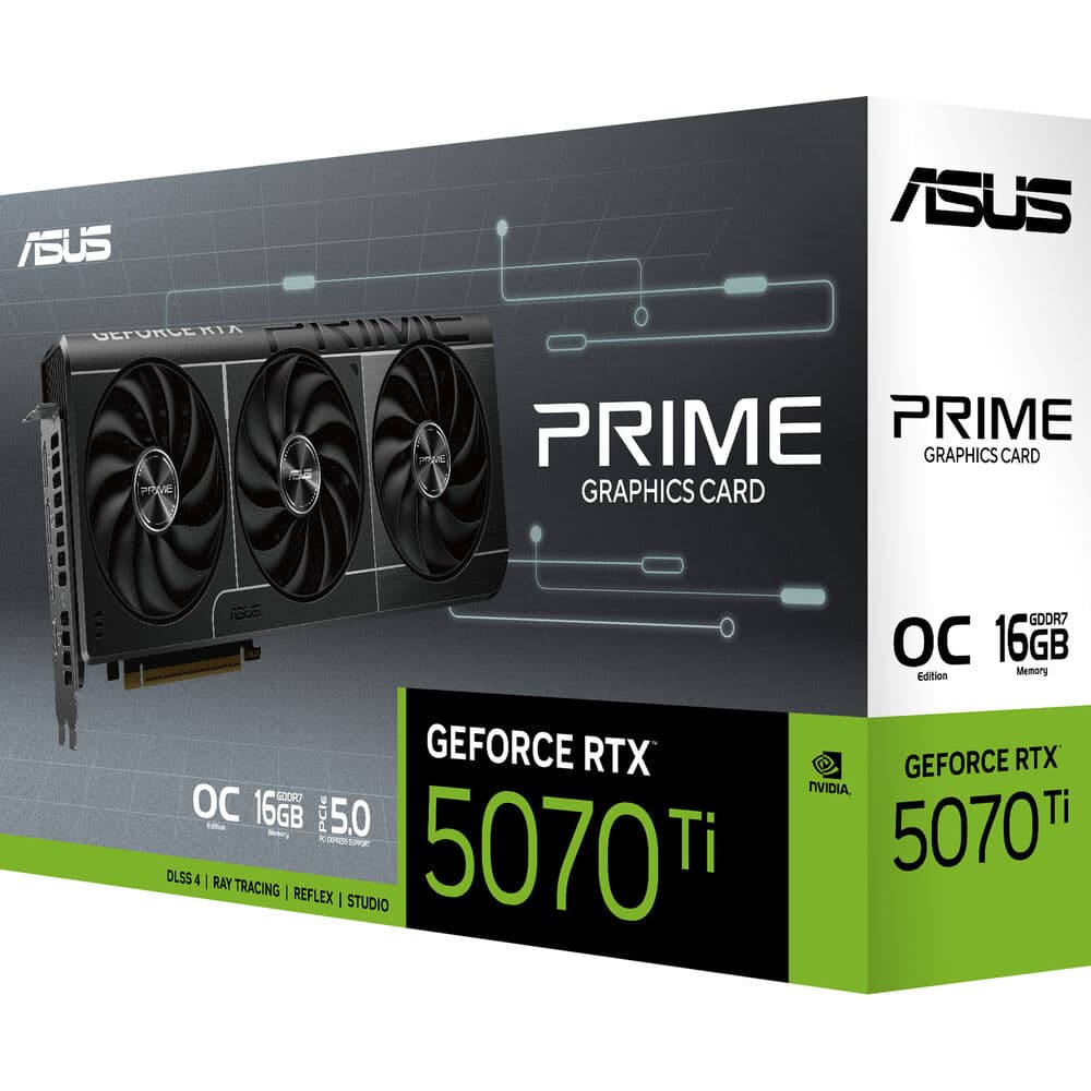 ASUS PRIME GeForce RTX 5070 Ti 16GB GDDR7 OC Edition PCI Express 5.0 DLSS 4.0 256-bit GPU