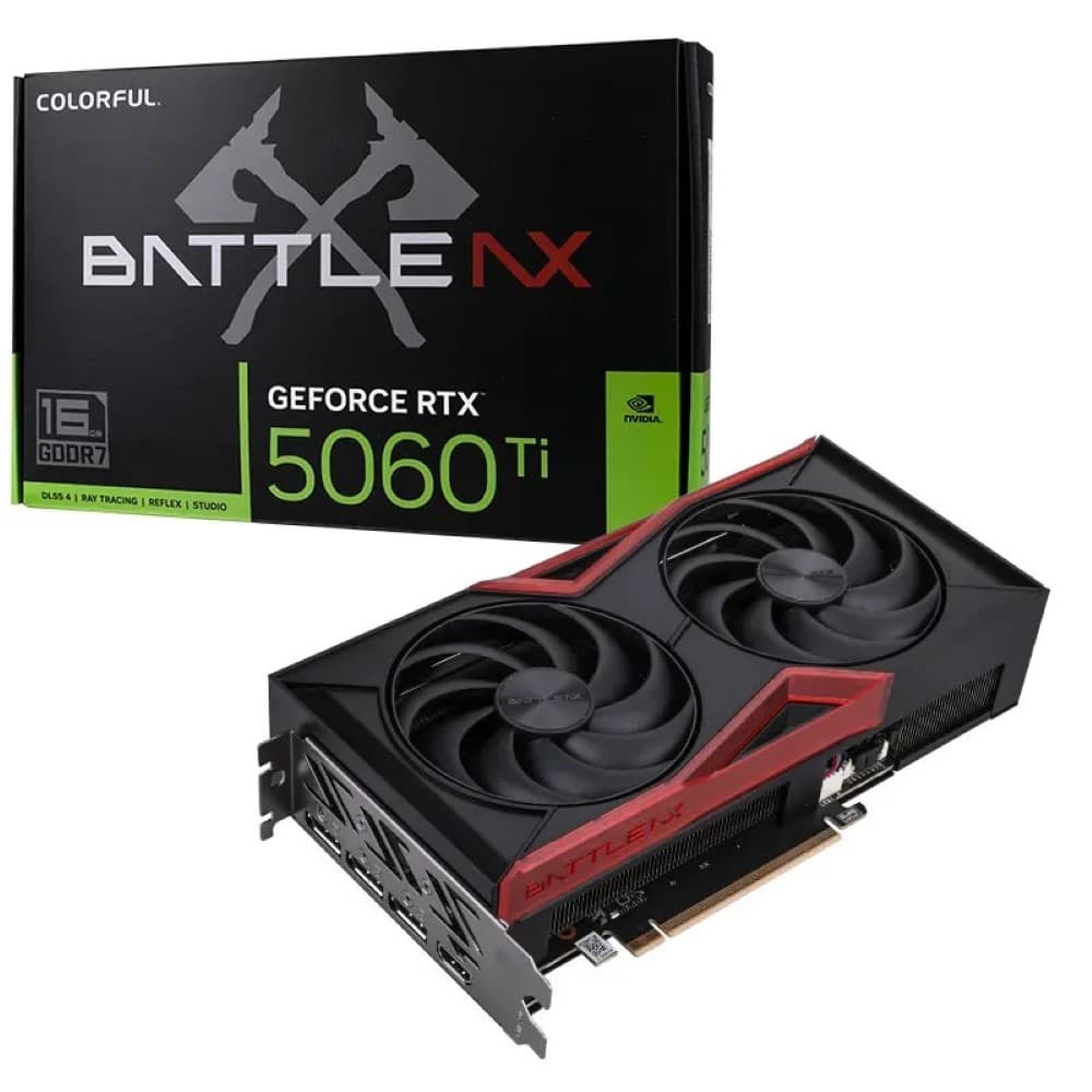 COLORFUL GeForce RTX 5060 Ti Battle AX Duo 16GB-V 16GB Gaming GDDR7 128bit PCI Express 5.0 x8 GPU