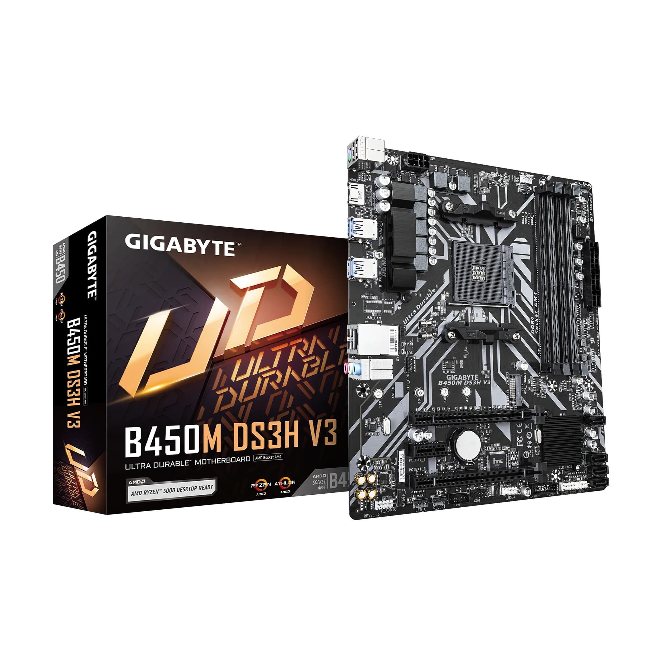 GIGABYTE B450M DS3H V3 AMD AM4 Micro-ATX Motherboard