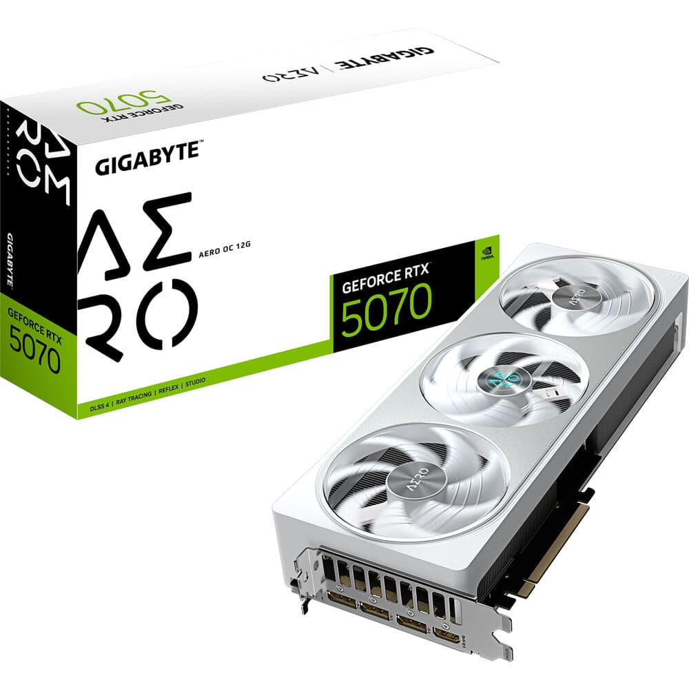 Gigabyte GeForce RTX 5070 AERO OC 12GB GDDR7 PCI Express 5.0 ATX 192-bit GPU