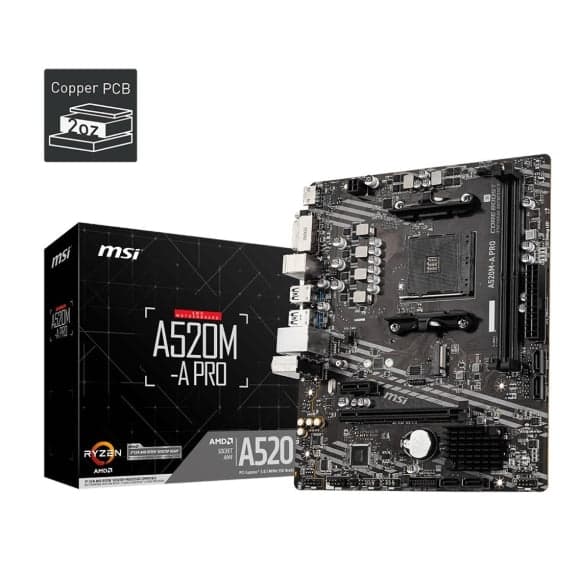 MSI A520M-A PRO mATX AMD AM4 Motherboard