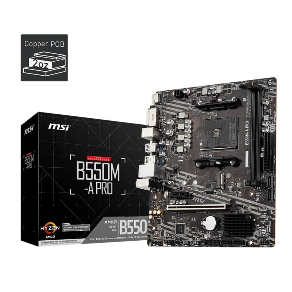 MSI PRO B550M-A PRO AMD AM4 Micro-ATX Motherboard