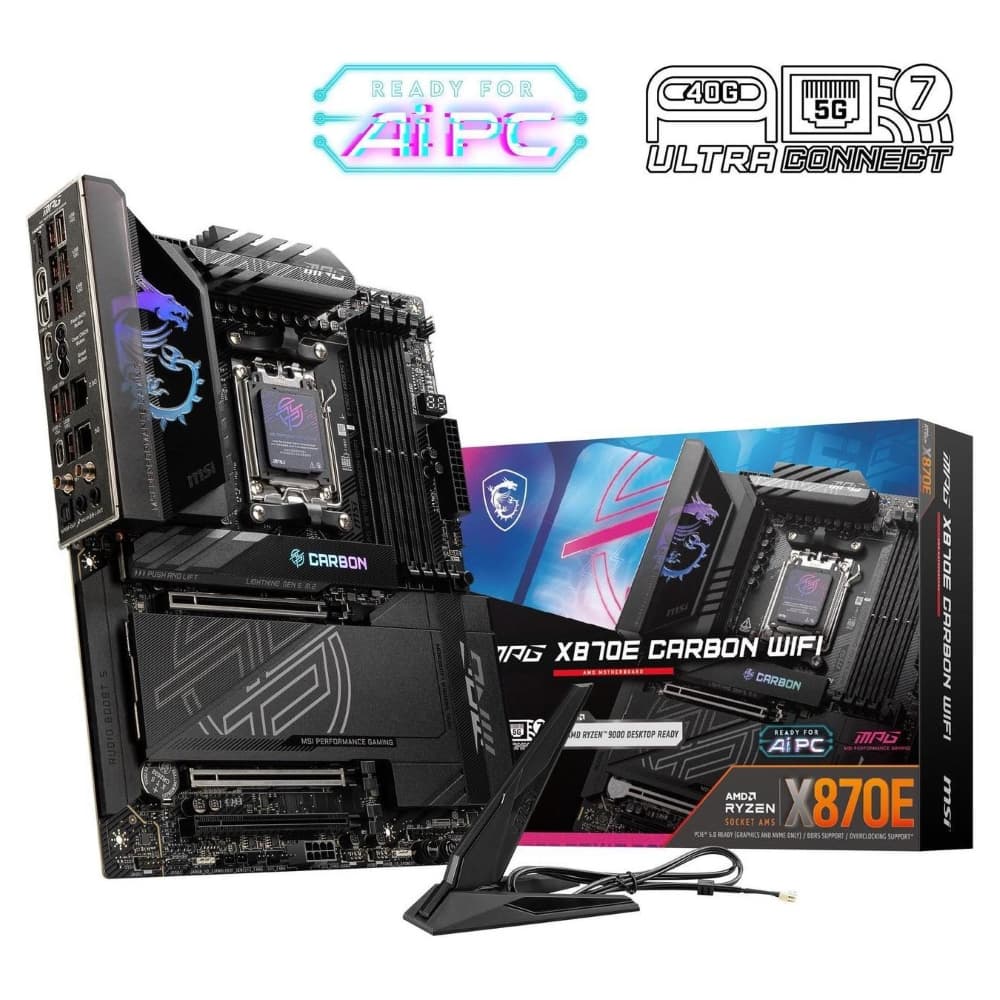 MSI MPG X870E CARBON WIFI AMD AM5 ATX Motherboard