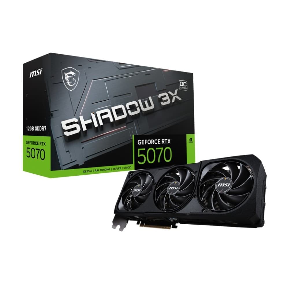 MSI SHADOW GeForce RTX 5070 12GB 3X OC GDDR7 PCIe 5.0 x16 192-bit PCI Express 5.0 x16 GPU
