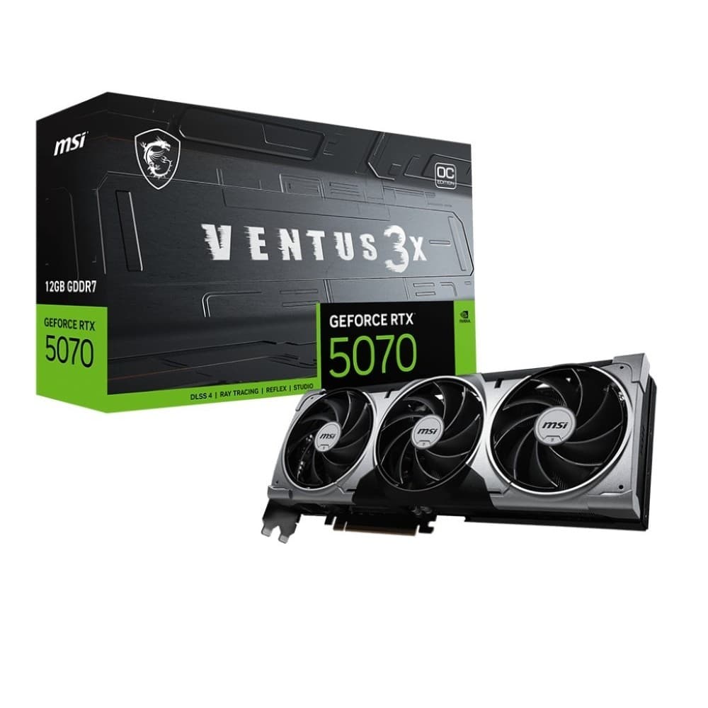 MSI GeForce RTX 5070 VENTUS 3X OC 12GB GDDR7 192-bit PCI Express 5.0 x16 GPU