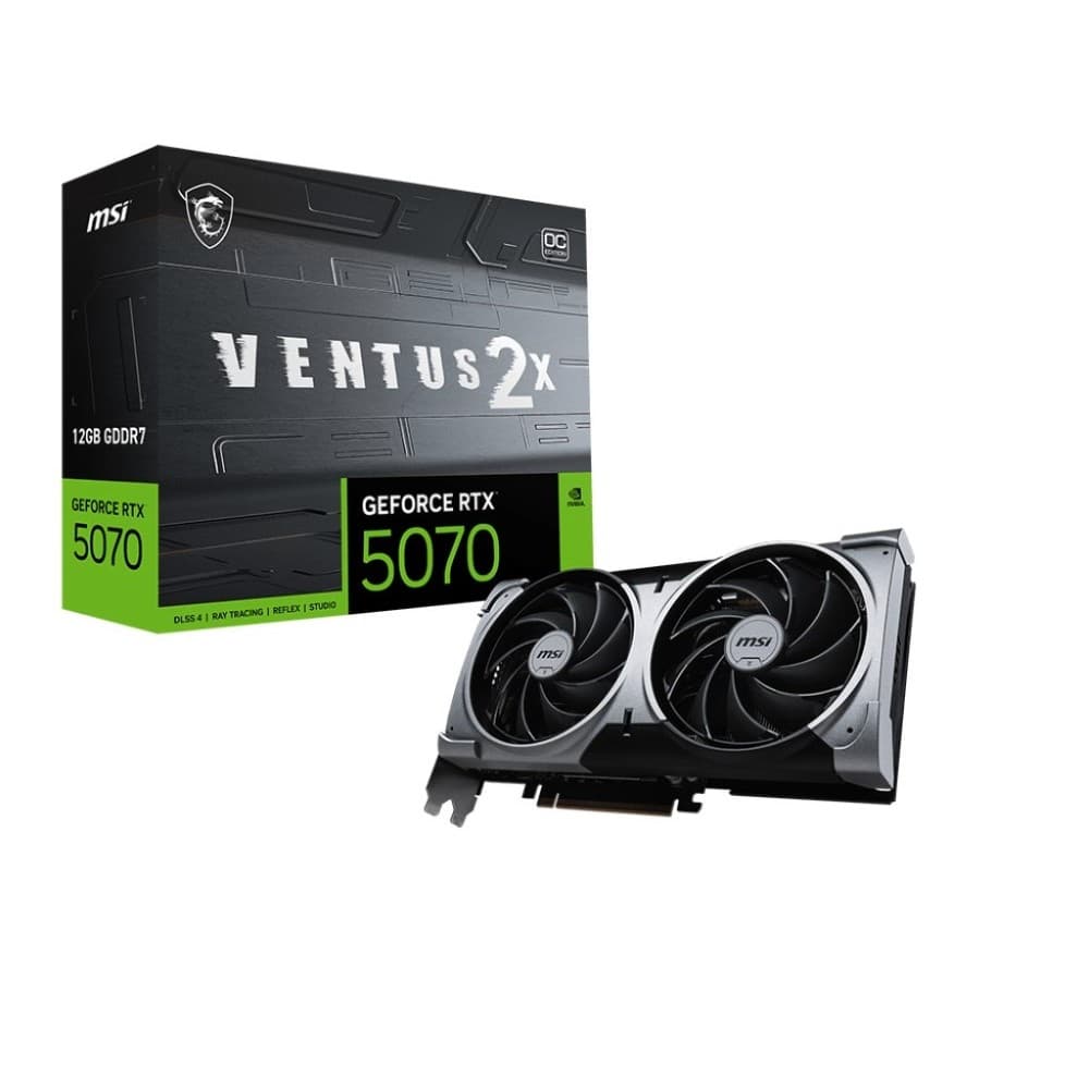 MSI VENTUS GeForce RTX 5070 12G 2X OC GDDR7 12GB 192-bit PCI Express 5.0 x16 GPU