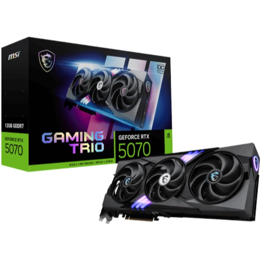 MSI GeForce RTX 5070 12GB Gaming Trio OC GDDR7 192-bit PCI Express Gen 5 GPU