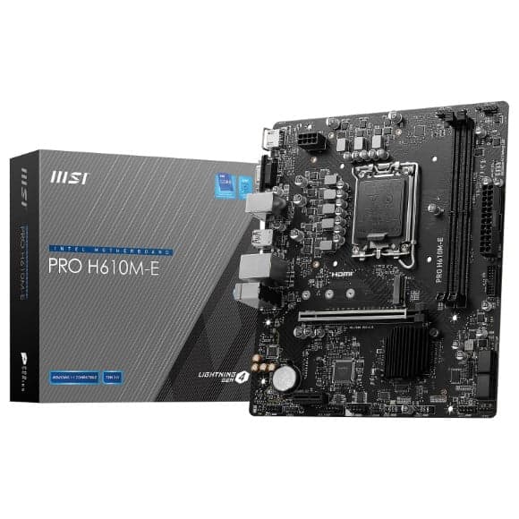 MSI PRO H610M-E DDR5 Intel LGA 1700 Micro-ATX Motherboard