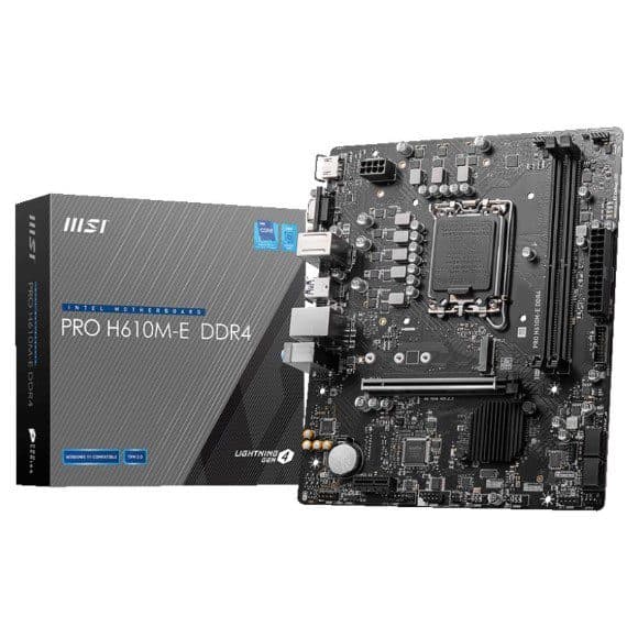 MSI PRO H610M-E DDR4 Intel LGA 1700 Micro-ATX Motherboard